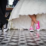 sneakers on wedding