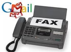 fax machine and gmail logo