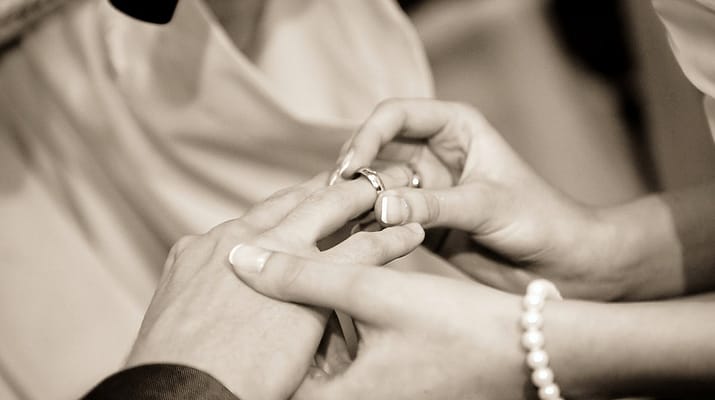 couple with rings